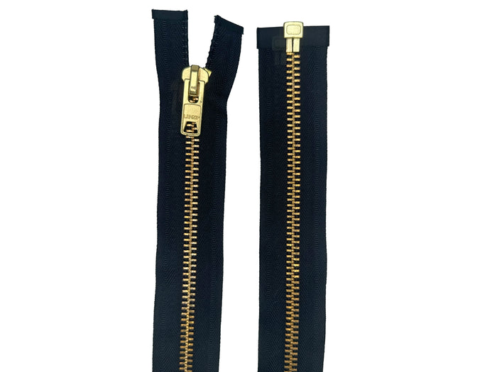 #10 Brass Extra-Long Heavy Duty Separating Industrial Zipper