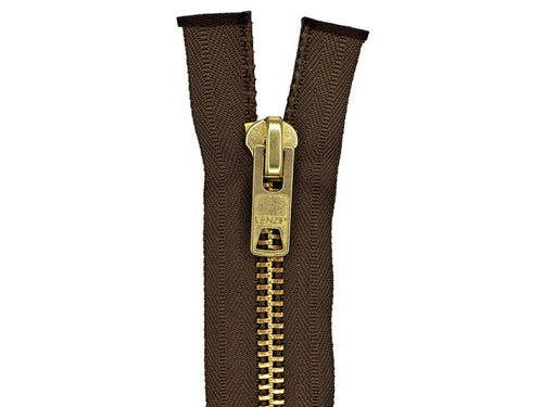 #10 Brass Heavy Duty Two-Way Separating (Jacket) Zipper