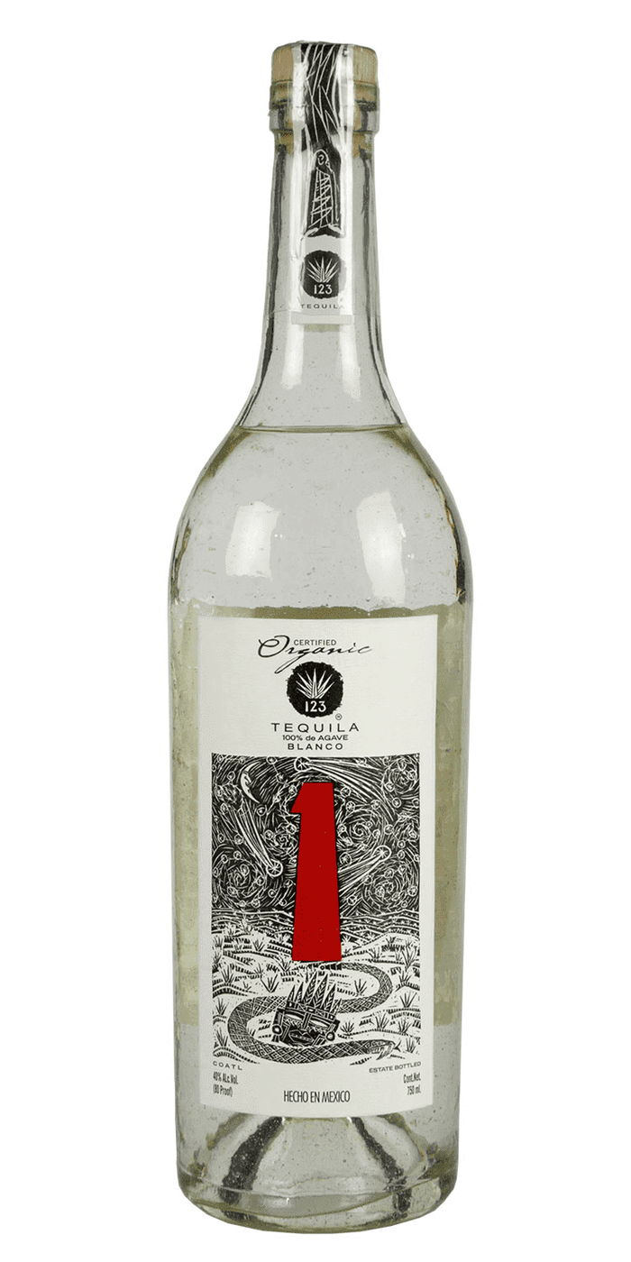 123 Organic Tequila Blanco Uno 750ml
