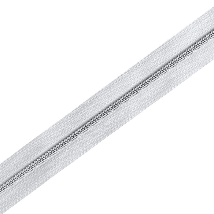 #3 Silver Metallic Coil Continuous Zipper Chain