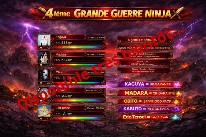 🔥 4e GRANDE GUERRE NINJA 🔥