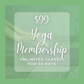 $99 Monthly Yoga Membership