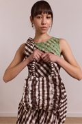 Alani Ruffle Bag - Choc