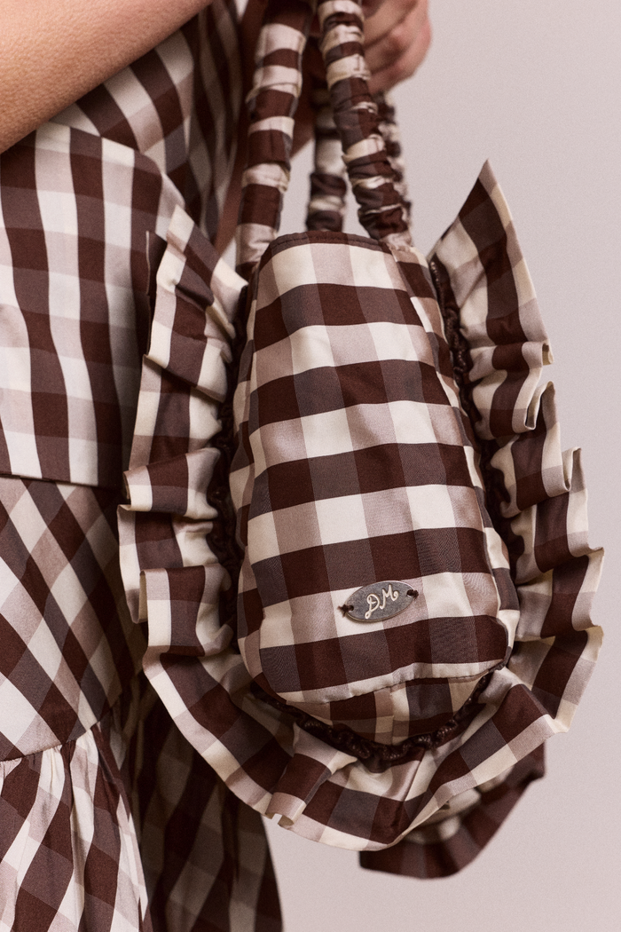 Alani Ruffle Bag - Choc