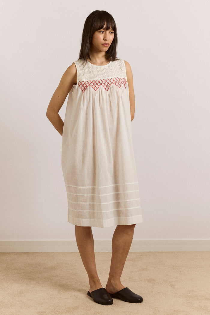 Ambrose Midi Night Dress - White
