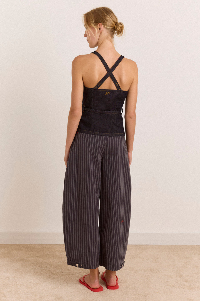 Annabelle Apron Top - Indigo