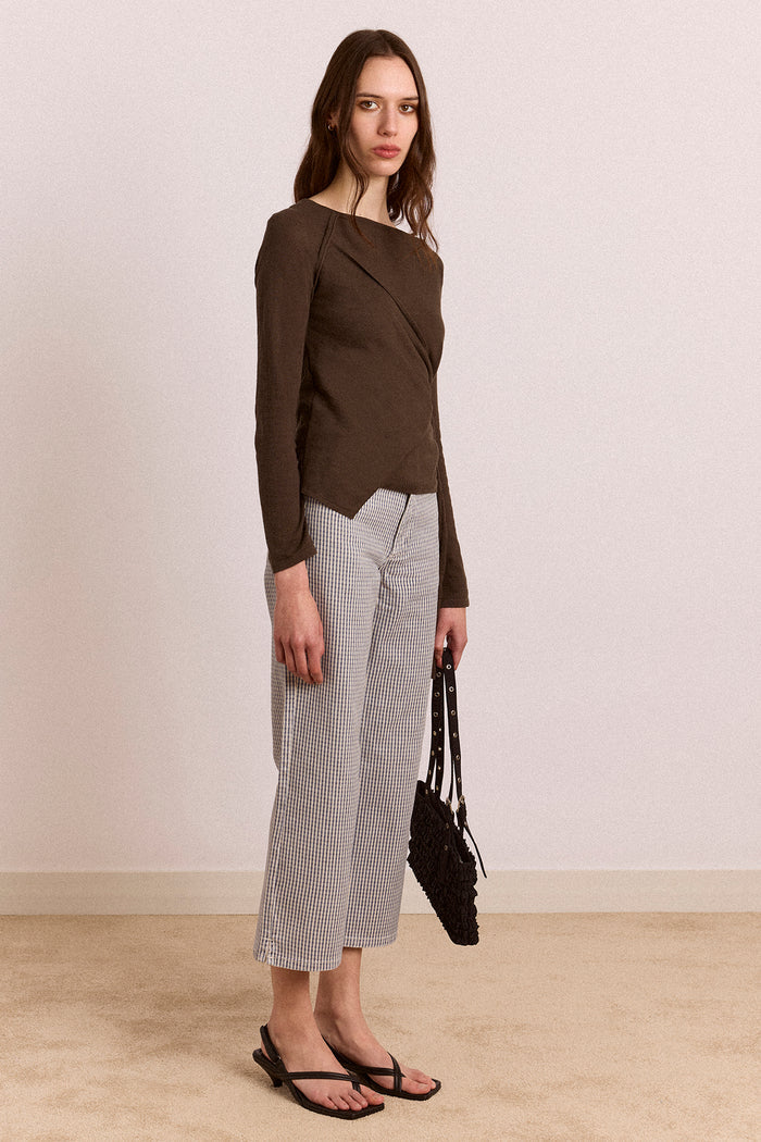 Anya Capri Jeans - Micro Check