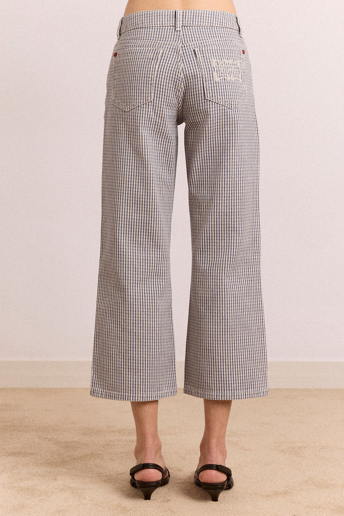 Anya Capri Jeans - Micro Check