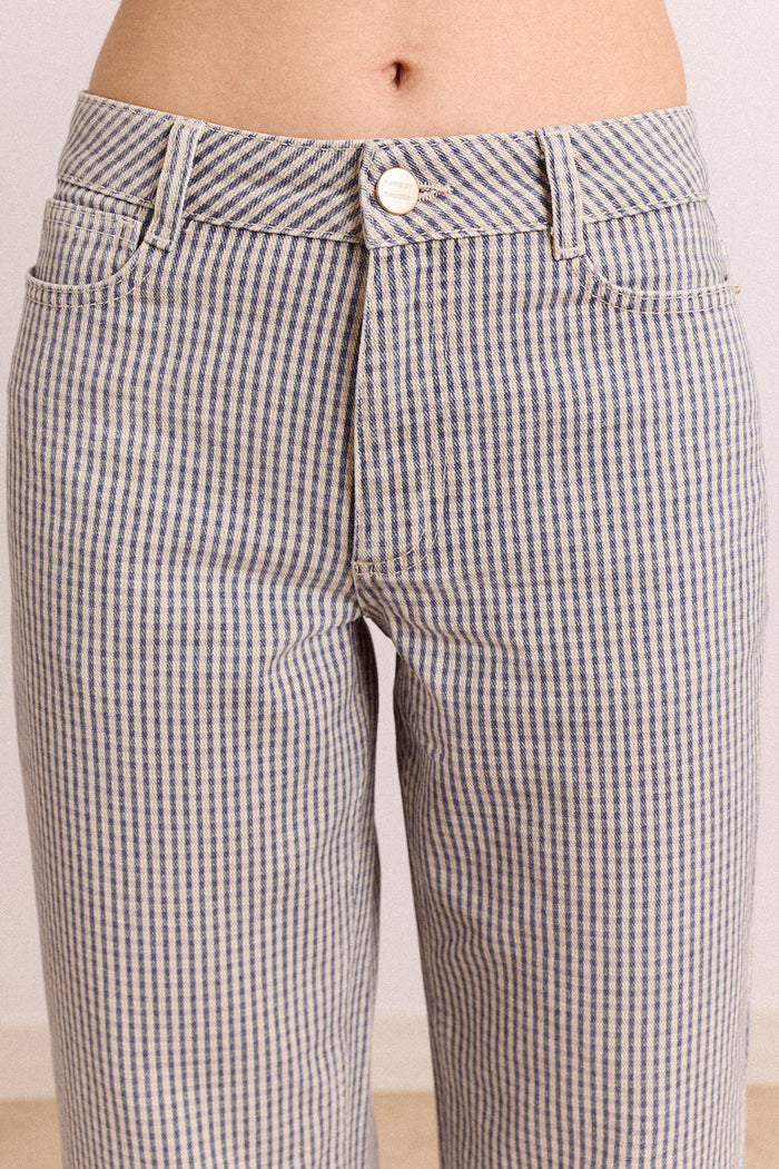 Anya Capri Jeans - Micro Check
