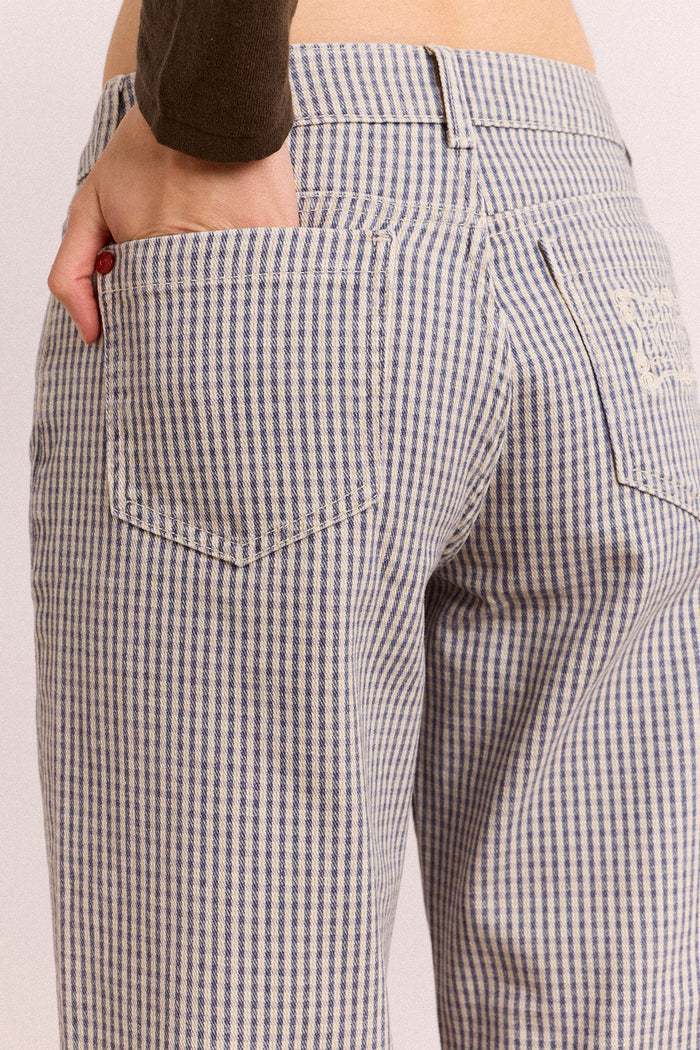 Anya Capri Jeans - Micro Check