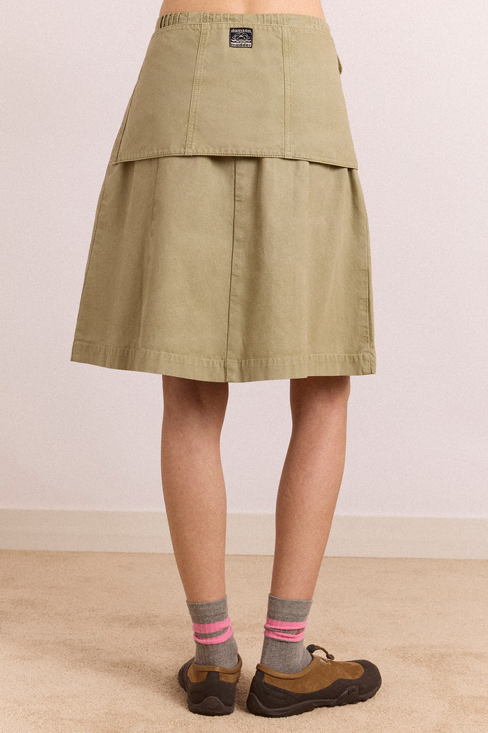 Arabella Skirt With Removable Belt- Sage Grey