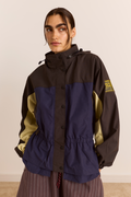 Athena Raincoat - Navy/Sage