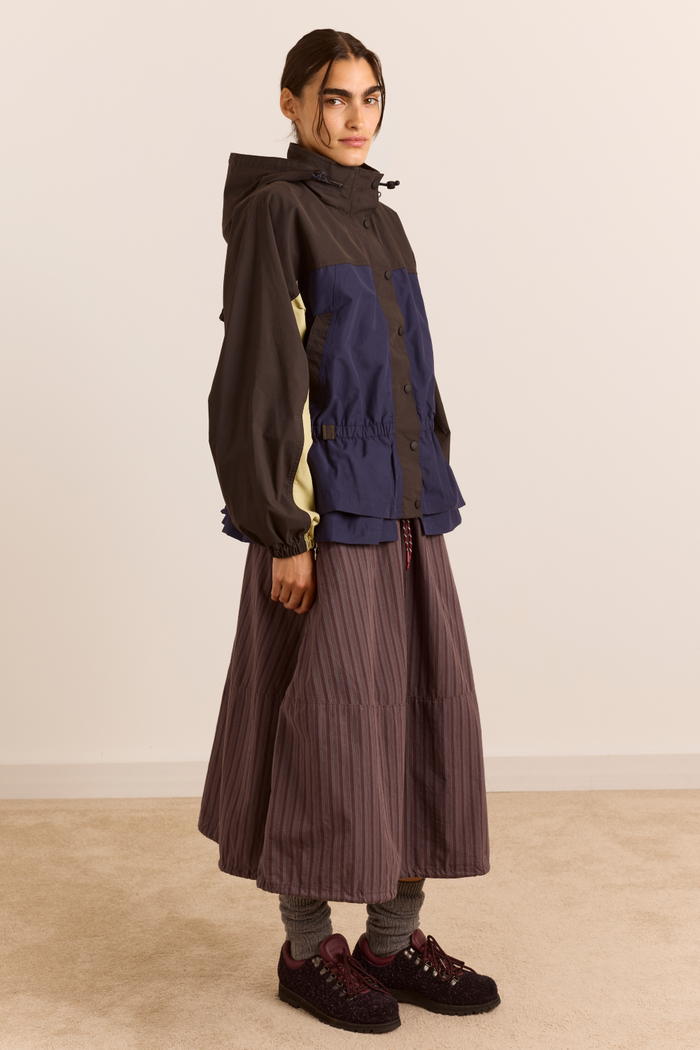 Athena Raincoat - Navy/Sage