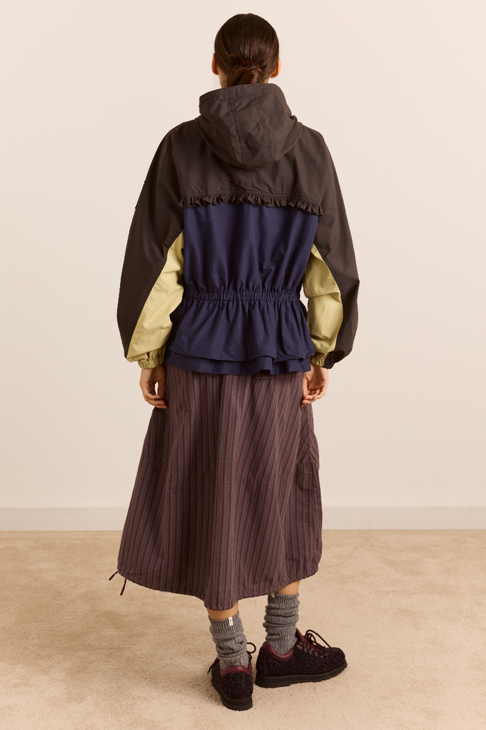 Athena Raincoat - Navy/Sage