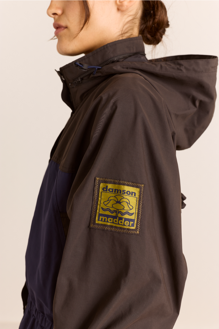 Athena Raincoat - Navy/Sage