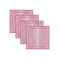 Beatriz Ball Leopard Napkins 20 x 20 Set of 4 | Pink and White