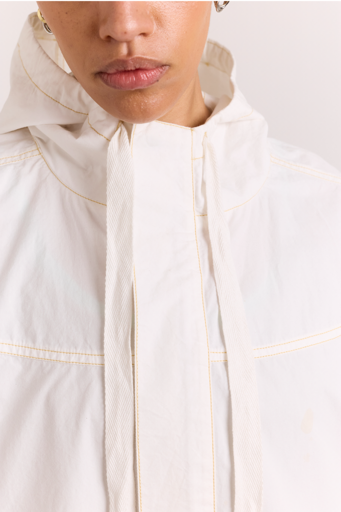 Blake Hooded Jacket - Ecru