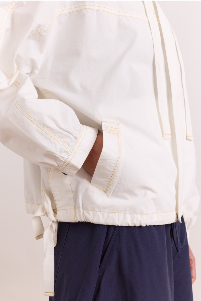 Blake Hooded Jacket - Ecru