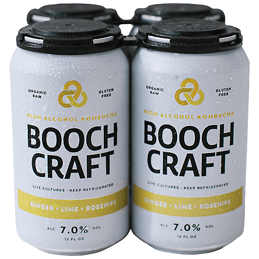 Boochcraft Ginger Lime Kombucha 6pk Cans
