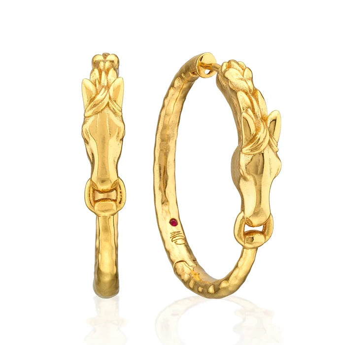 Capucine de Wulf Equestrian Horsehead Hoop Earrings