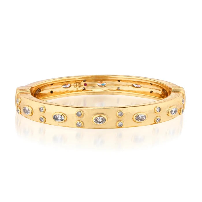 Capucine de Wulf Maharani Hinged Bangle - Clear Cubic Zirconia