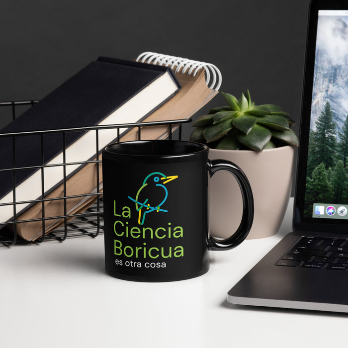 Ciencia Boricua Black Mug - San Pedrito