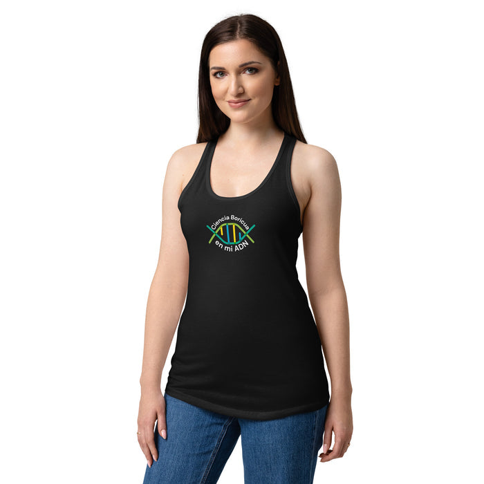 Ciencia Boricua fitted racerback tank top- DNA