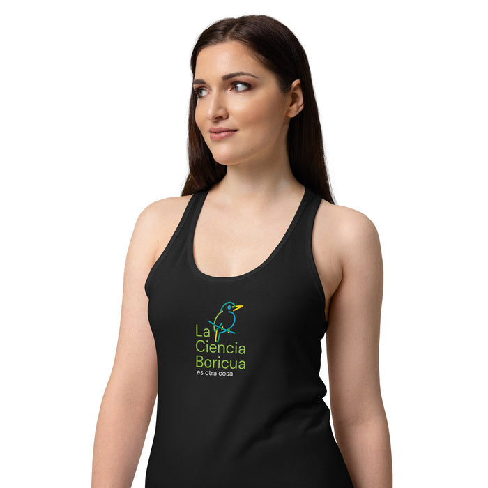 Ciencia Boricua fitted racerback tank top- San Pedrito