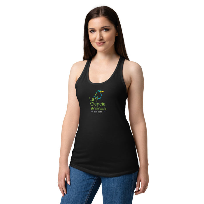 Ciencia Boricua fitted racerback tank top- San Pedrito