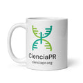 CienciaPR Logo White glossy mug