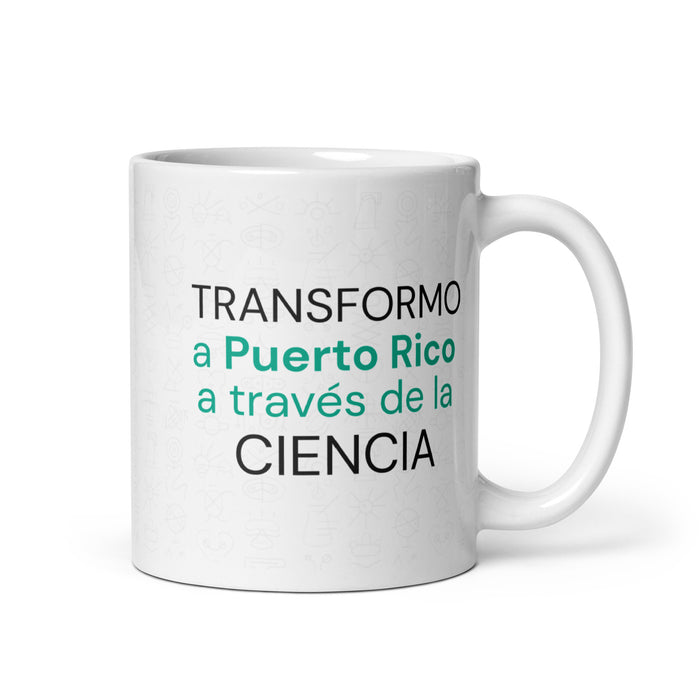 CienciaPR Logo White glossy mug