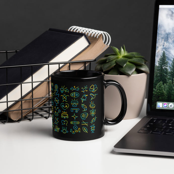 CienciaPR Petroglyphs Black Mug