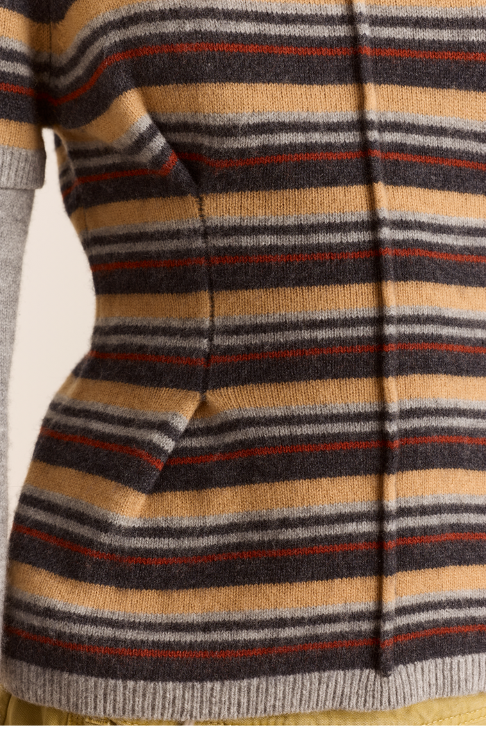 Clara Double Sleeve Merino Wool Jumper - Stripe