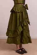 Constance Midi Skirt - Olive