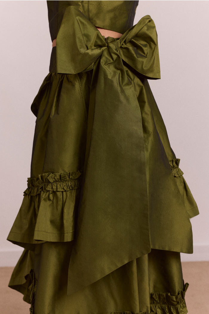 Constance Midi Skirt - Olive