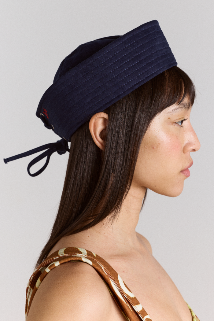 Cotton Sailor Hat - Navy