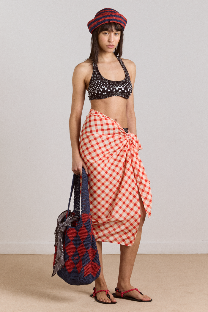 Cove Bikini Top - Spot Stripe Print