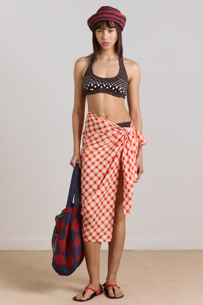 Cove Bikini Top - Spot Stripe Print