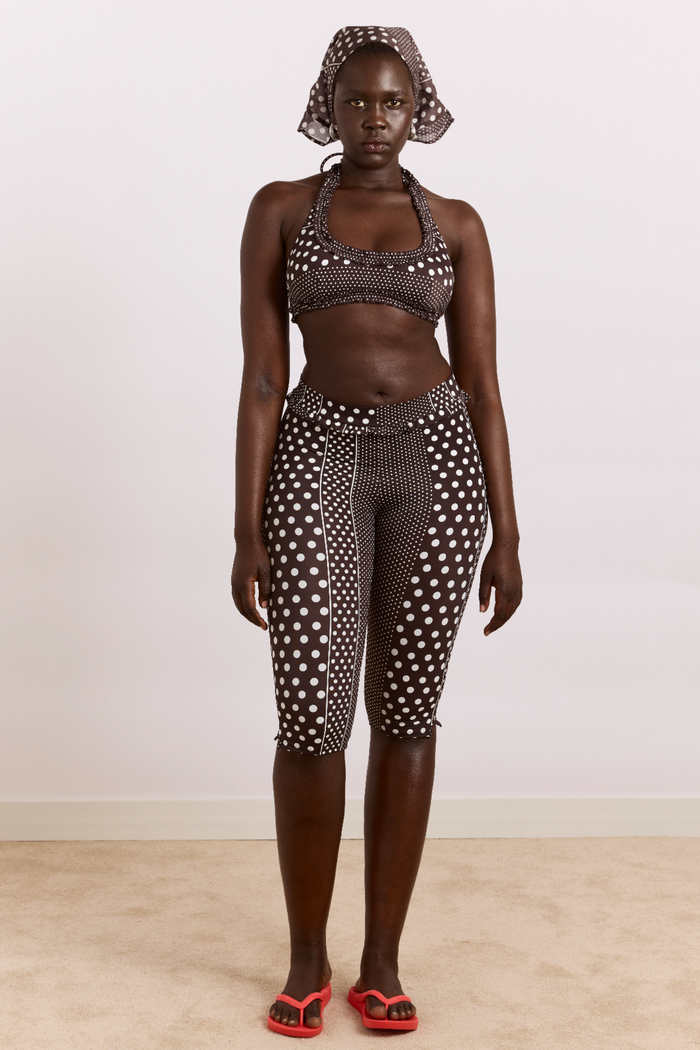 Cove Capri Pant - Spot Stripe Print
