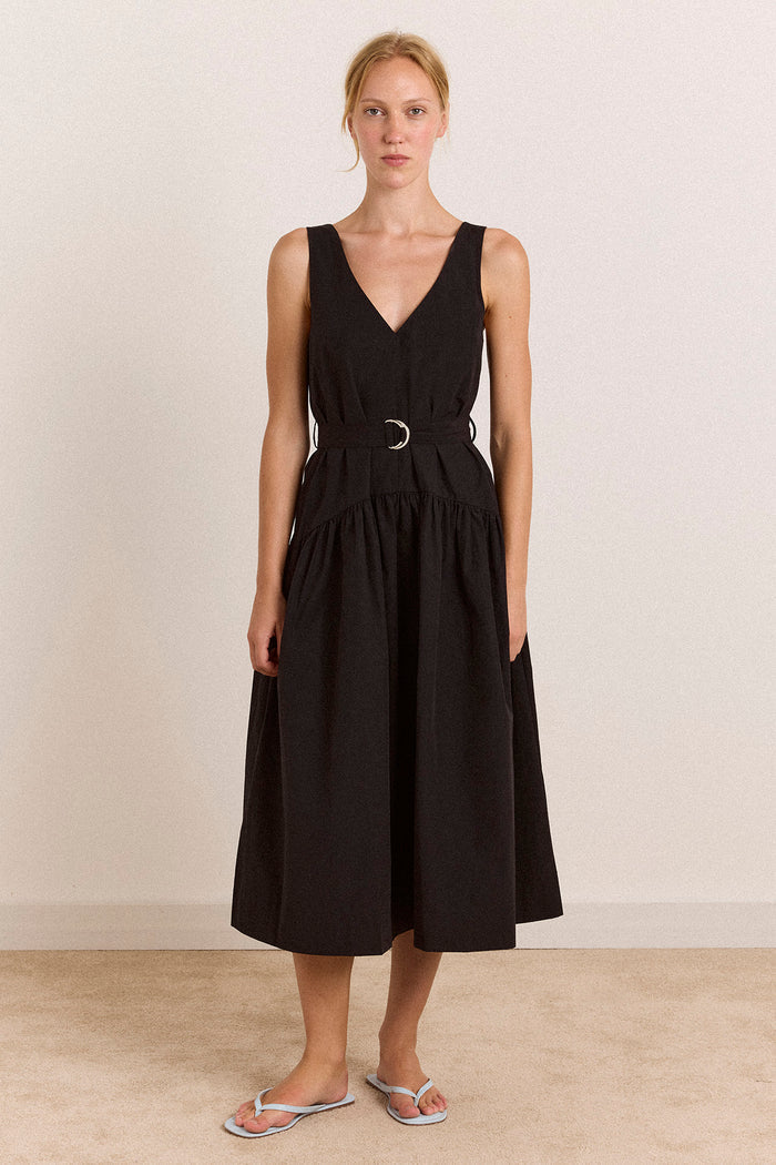 Dallas Midi Dress - Black