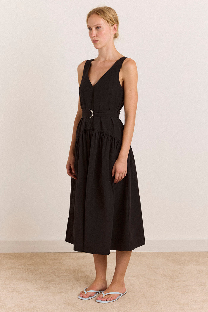 Dallas Midi Dress - Black
