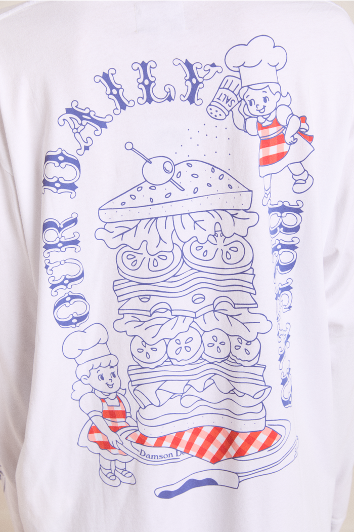 Damson Deli Ls Tee - White