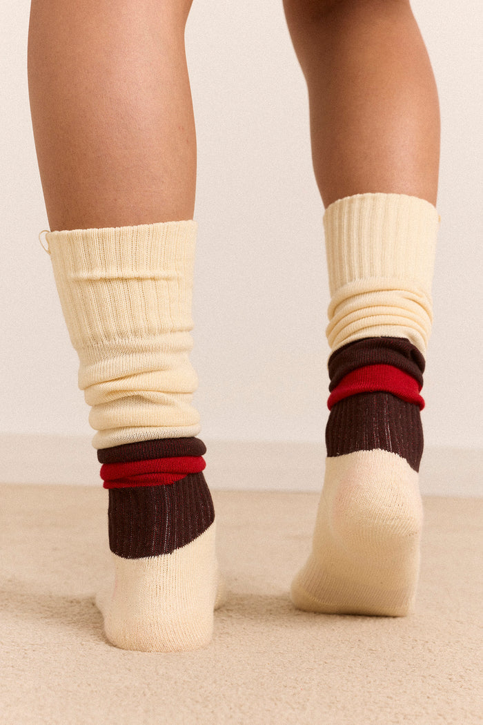 Damson Madder Stripe Rugby Socks