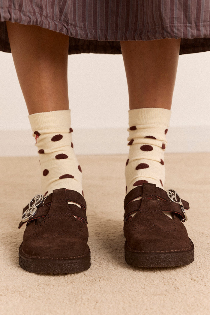 Damson Madder X Clarks Originals Nomad Mary Jane Mule - Chocolate Brown