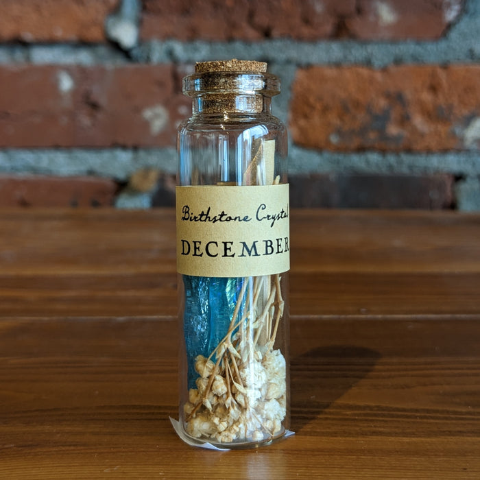 December Birthstone Crystal Wishing Bottle