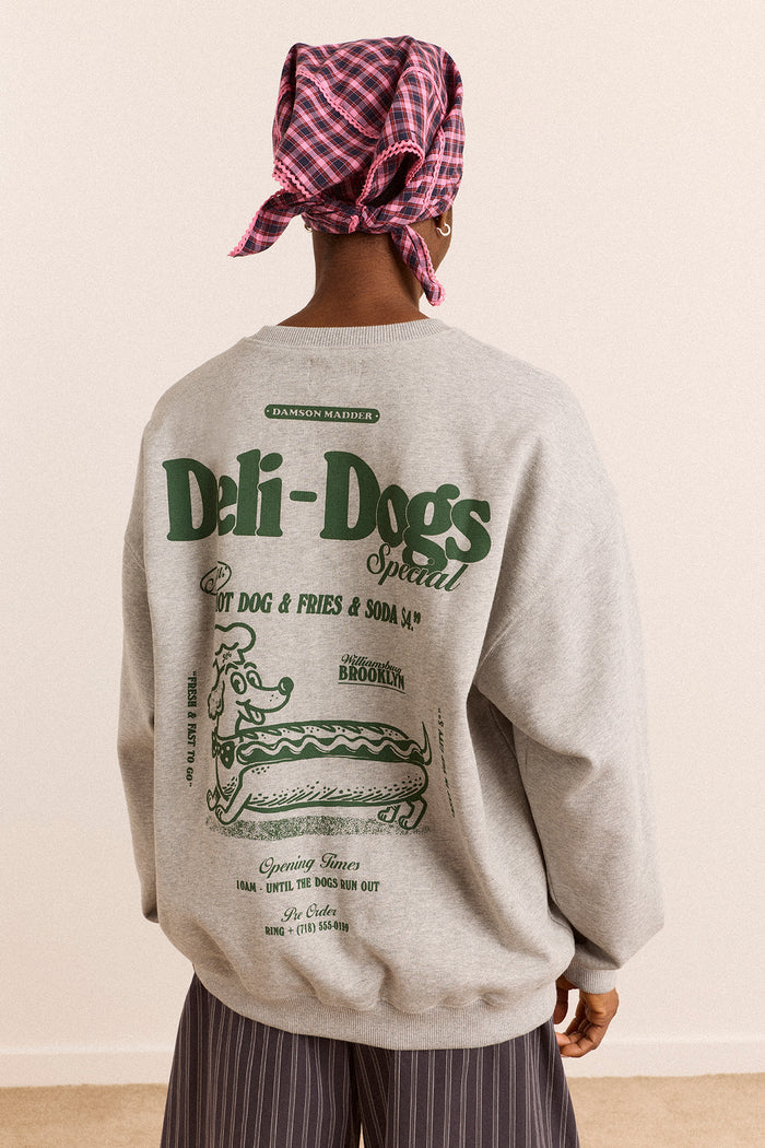 Deli Dog Sweatshirt - Grey Marl