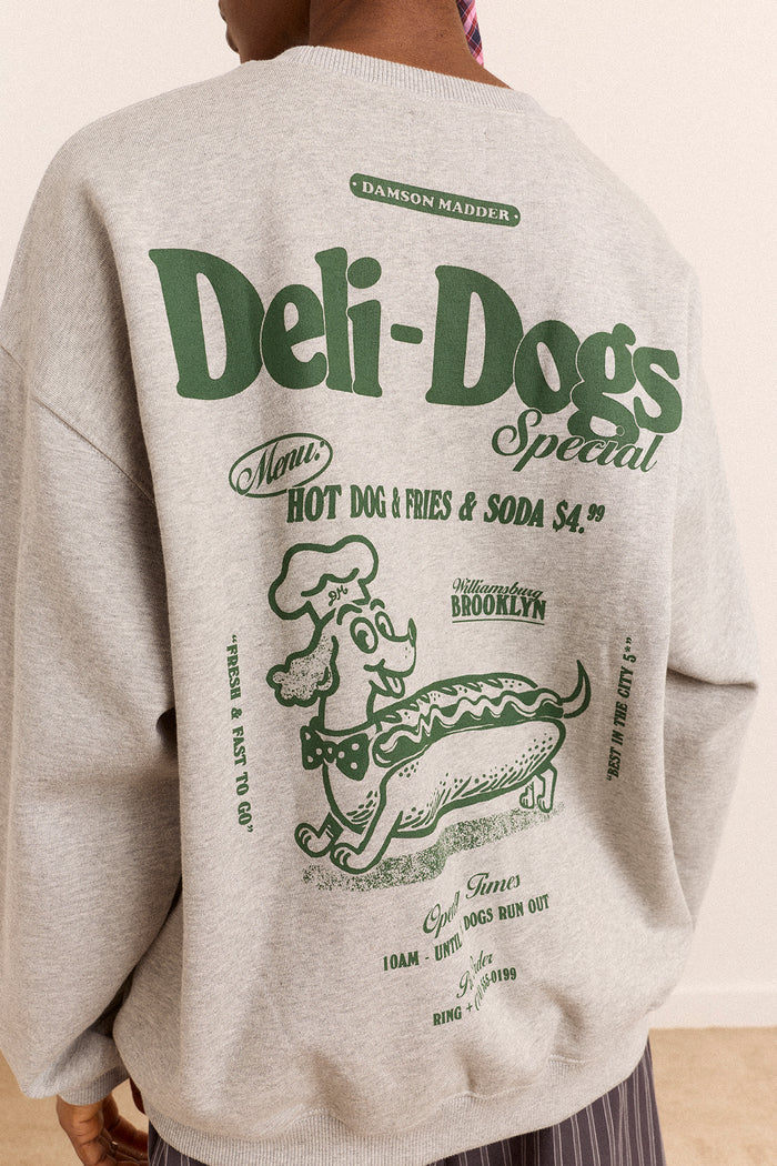 Deli Dog Sweatshirt - Grey Marl