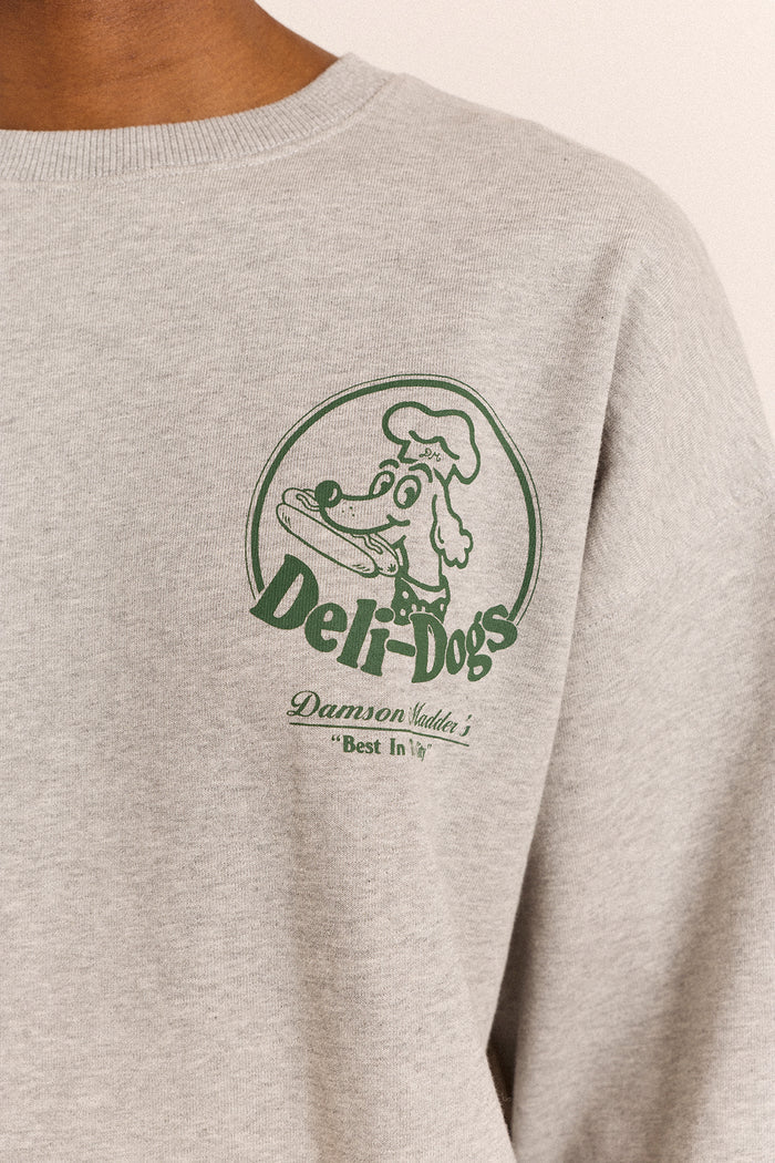 Deli Dog Sweatshirt - Grey Marl