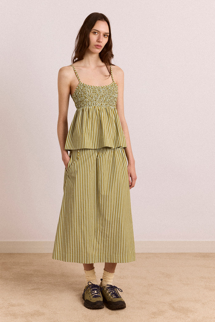Dinah Cami - Green Stripe