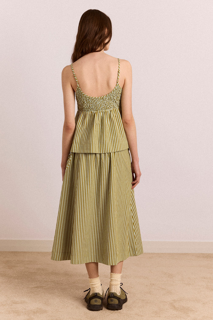 Dinah Cami - Green Stripe